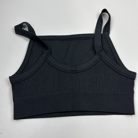 Harlow Charcoal Ribbed Crop Top - Picture 3 of 8